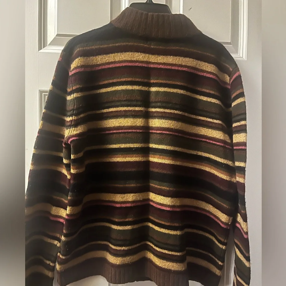 Jones New York Wool Zip-Up Sweater in Earth Tones - Picture 3 of 3